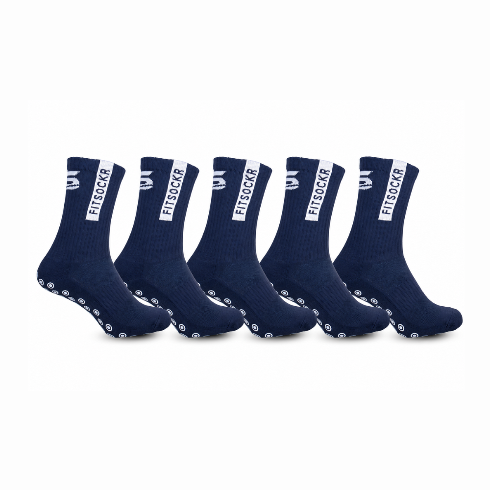 FitSockr Gripsokken One - Marine Blauw - 5 paar