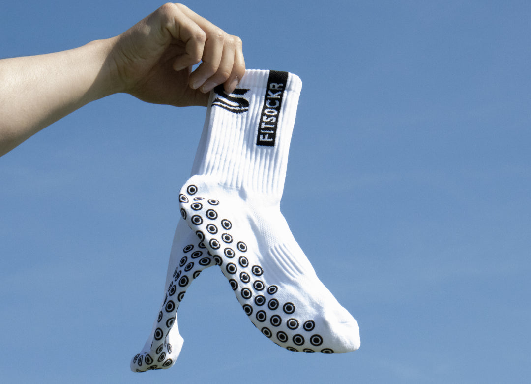 FitSockr Gripsokken - Wit - 3 paar