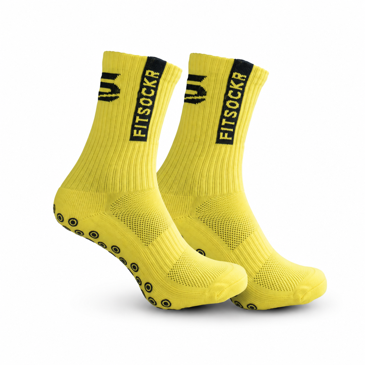 FitSockr Gripsokken One - Geel - 2 Paar