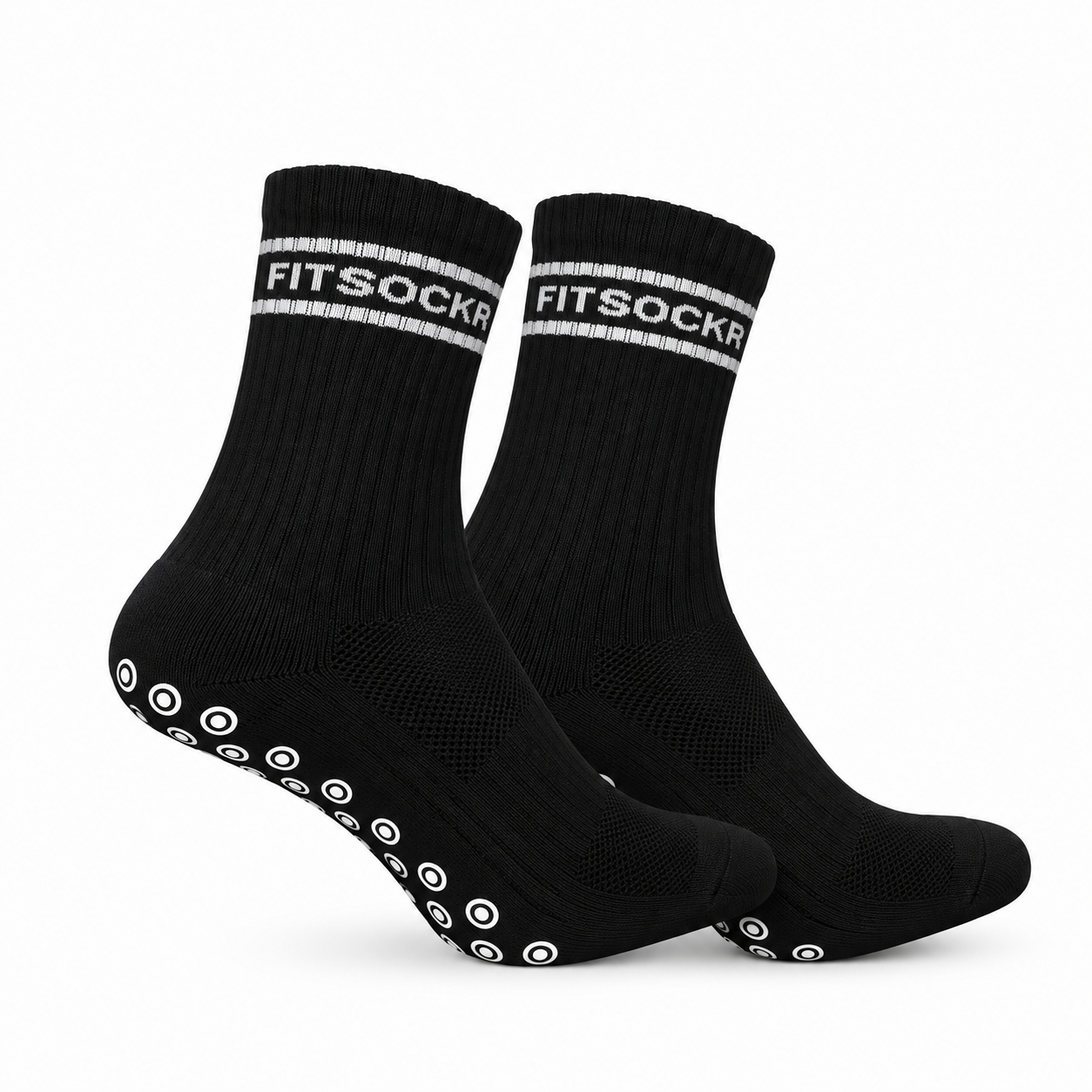 FitSockr gripsokken V2 Stripe - Zwart - 2 Paar