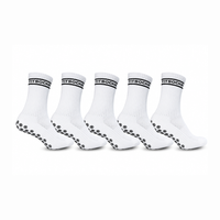 FitSockr Gripsokken V2 Stripe - Wit - 5 Paar