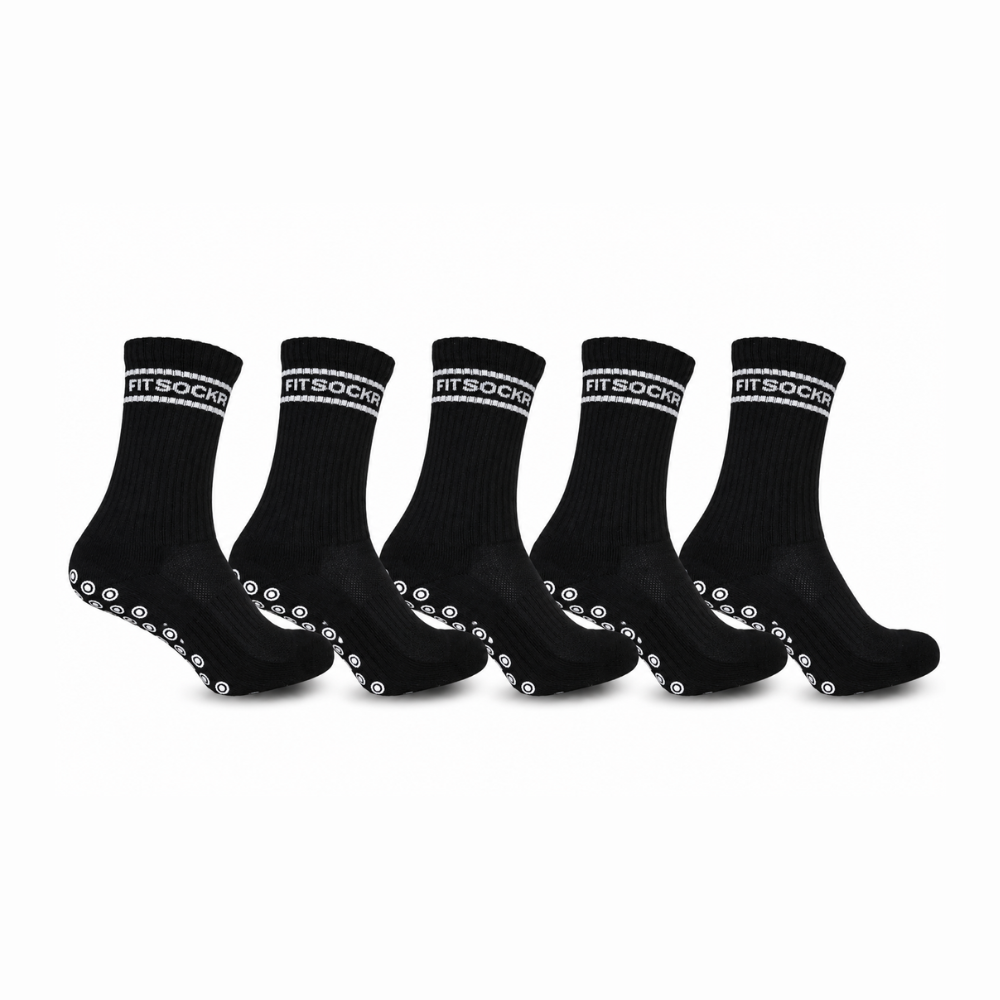 FitSockr gripsokken V2 Stripe - Zwart - 5 Paar