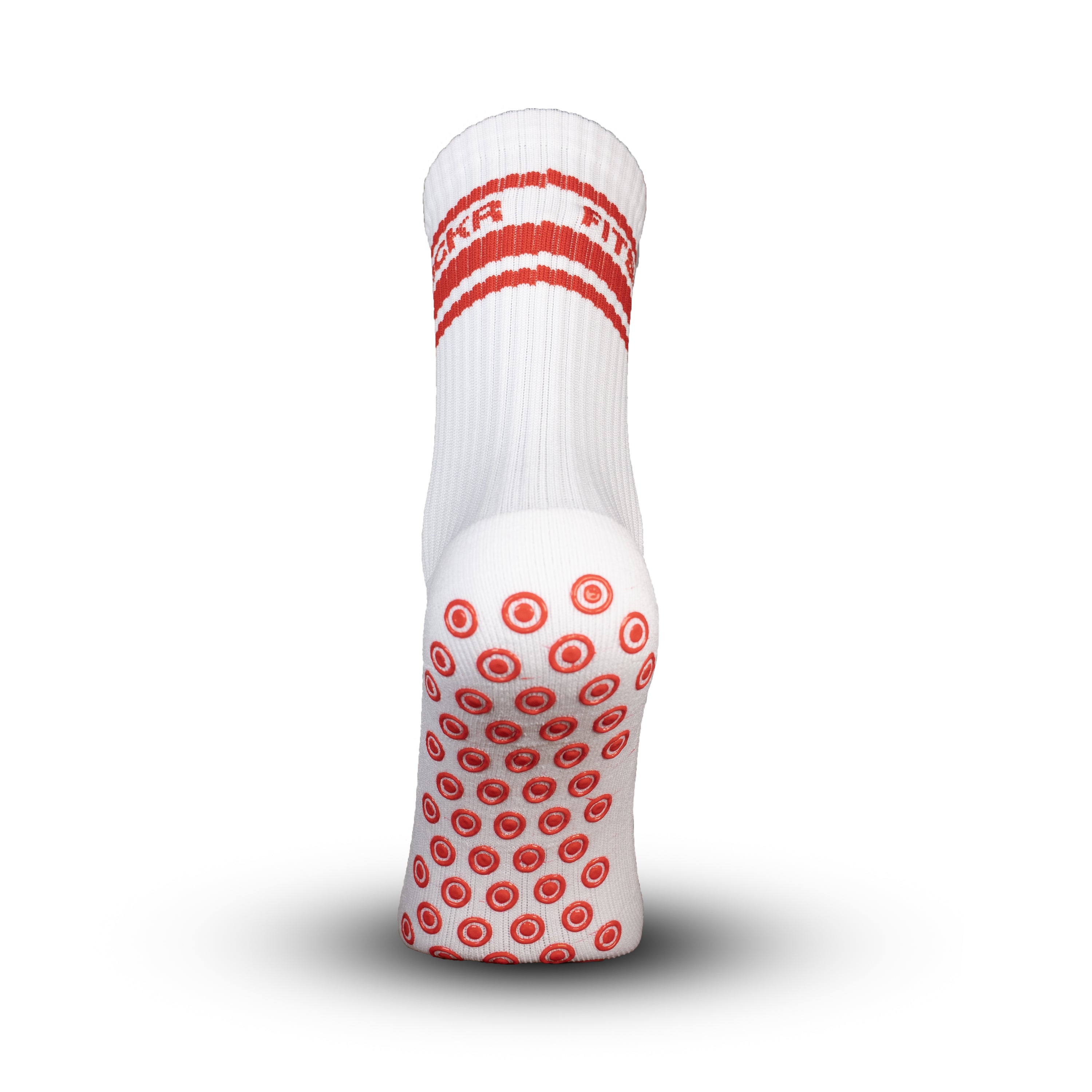 FitSockr Gripsokken V2 Line - Wit Rood 3 paar