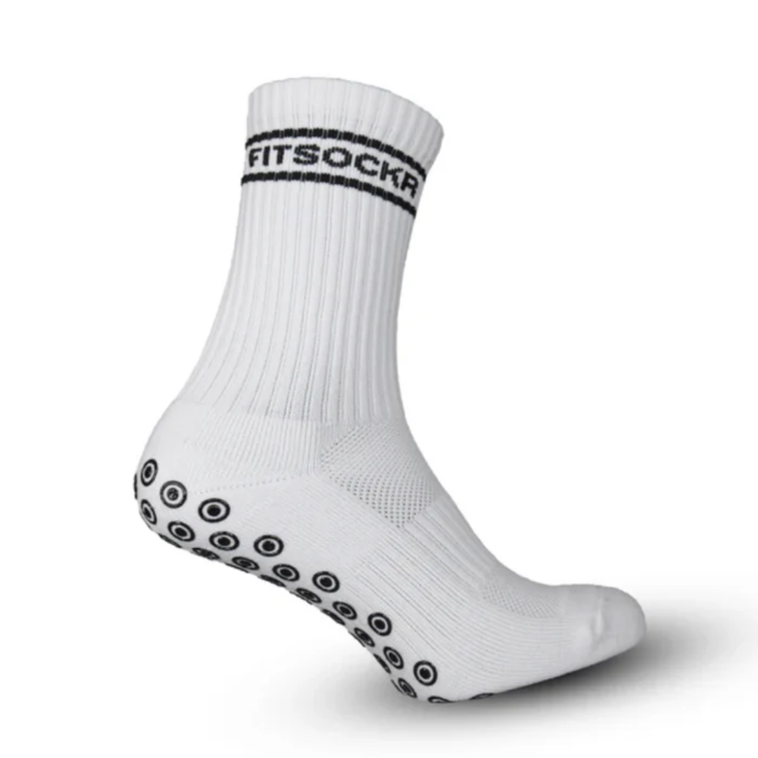 FitSockr Gripsokken Stripe - Wit