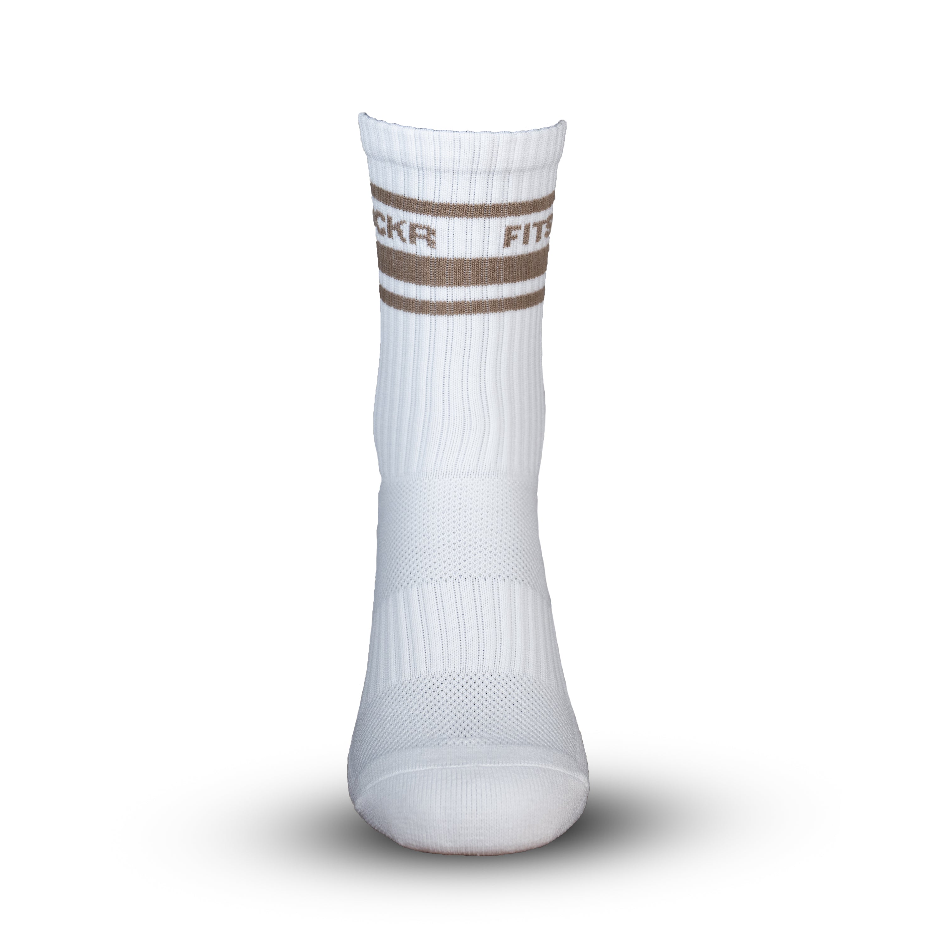 FitSockr Gripsokken V2 Line - Wit Bruin - 5 Paar