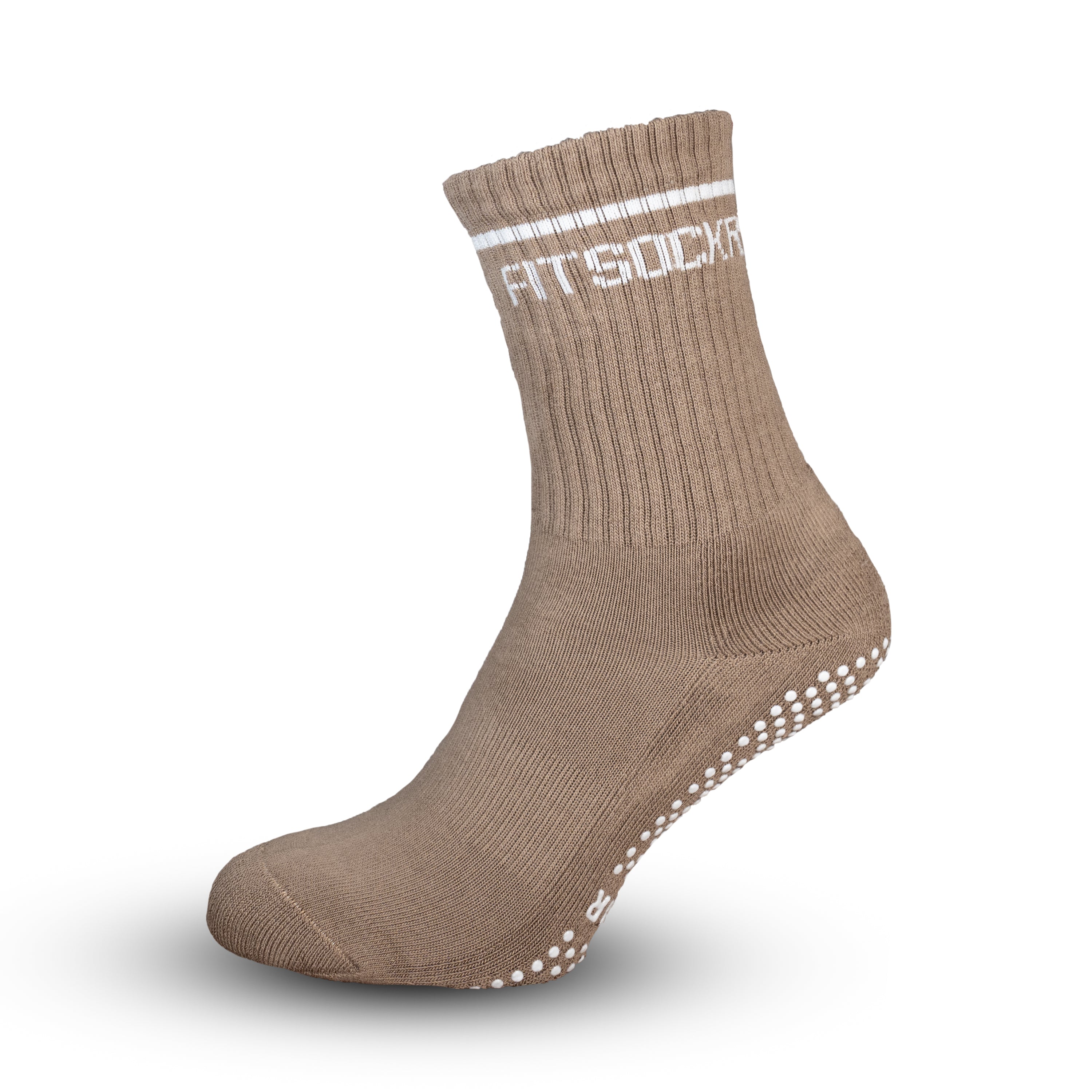 FitSockr Gripsokken Balance - Pilates - Bruin 3 paar