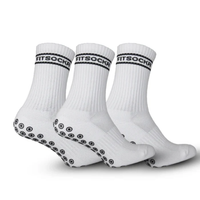 FitSockr Gripsokken V2 Stripe - Wit 3 paar