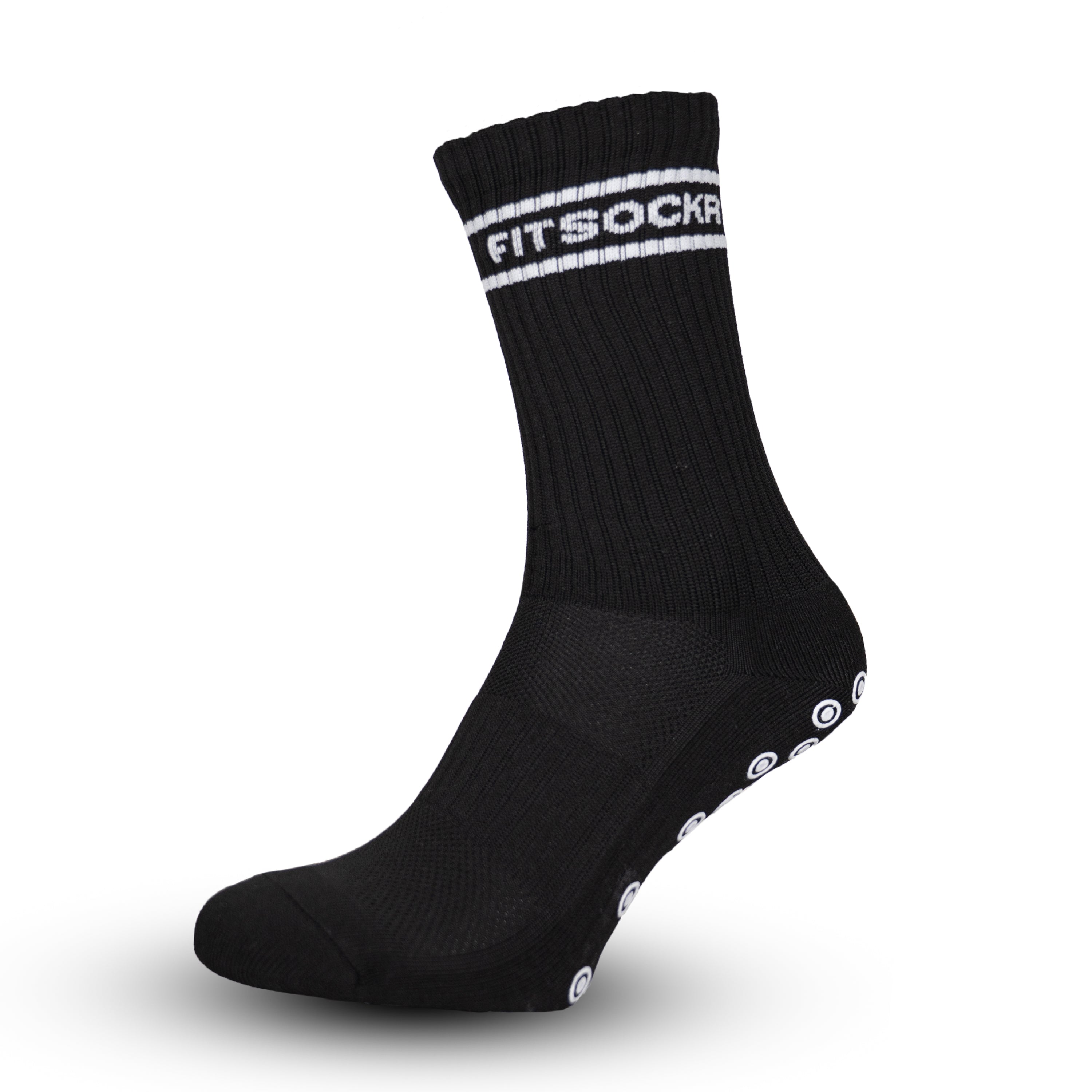 FitSockr Gripsokken Stripe - Zwart 3 paar