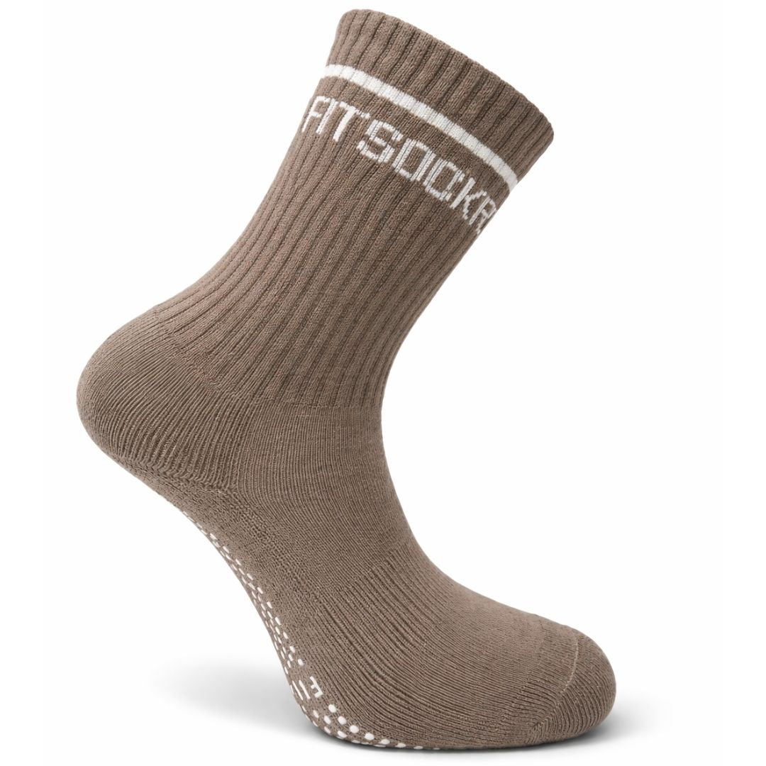 FitSockr Gripsokken Balance - Pilates - Bruin