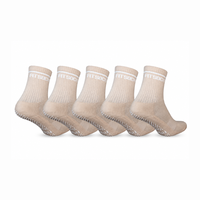 FitSockr Gripsokken Balance - Pilates - Beige 5 Paar