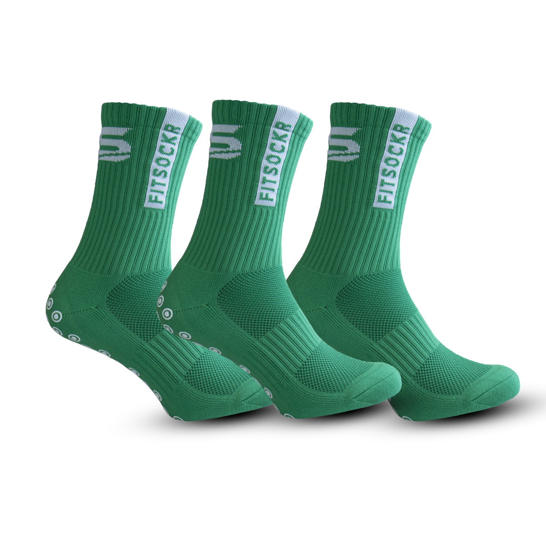 FitSockr Gripsokken - Groen - 3 paar
