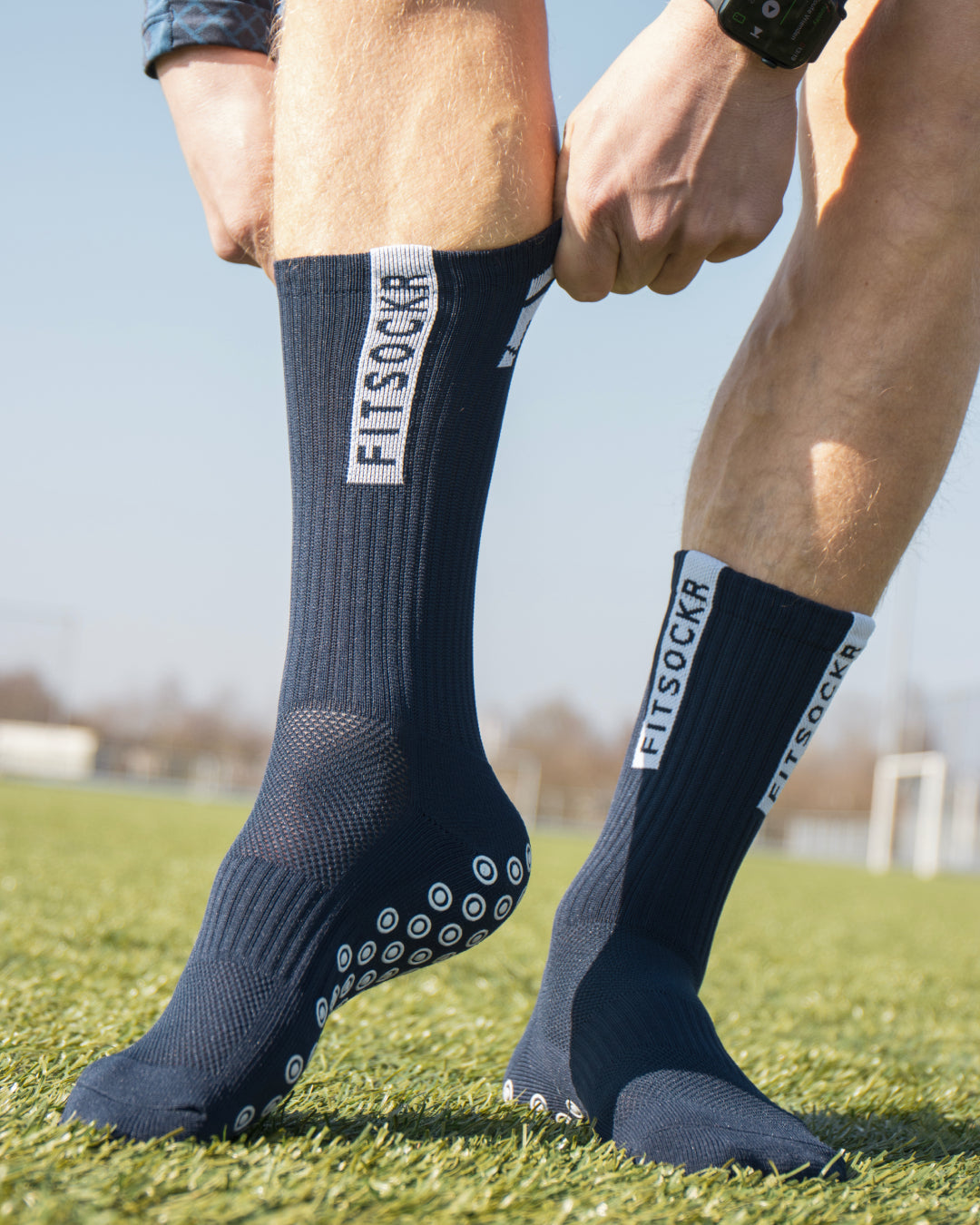 FitSockr Gripsokken -  Marine blauw