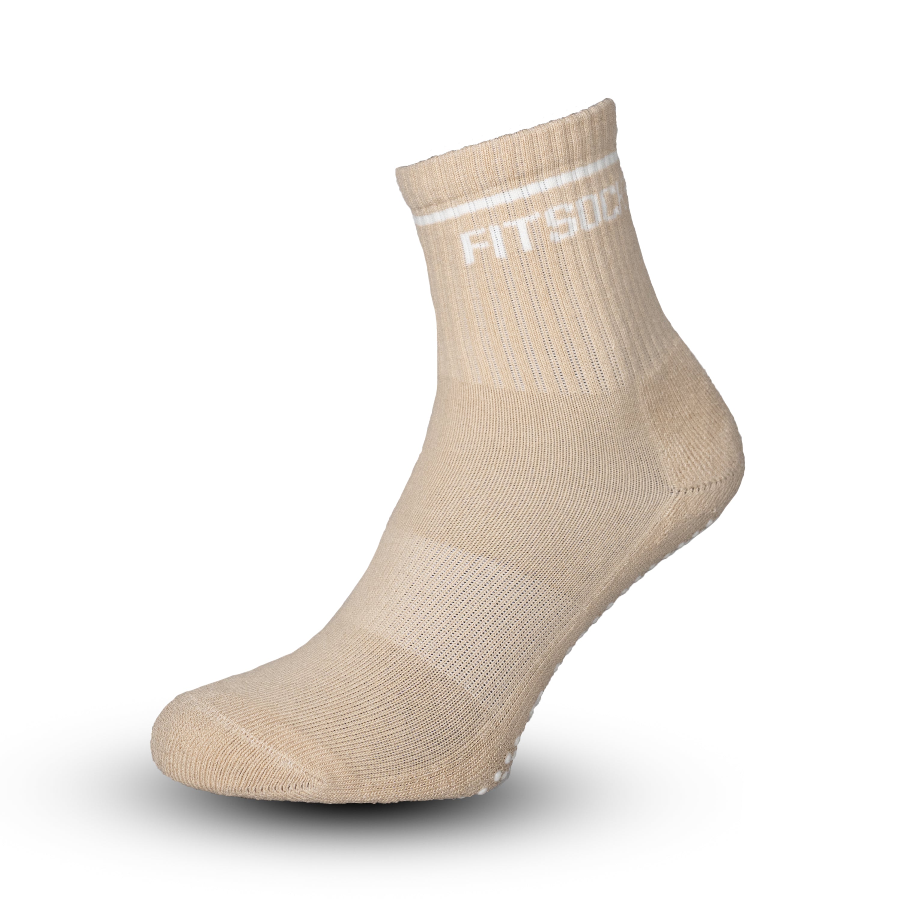 FitSockr Gripsokken Balance - Pilates - Beige 3 paar