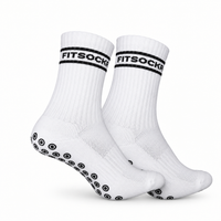 FitSockr Gripsokken V2 Stripe - Wit - 2 Paar