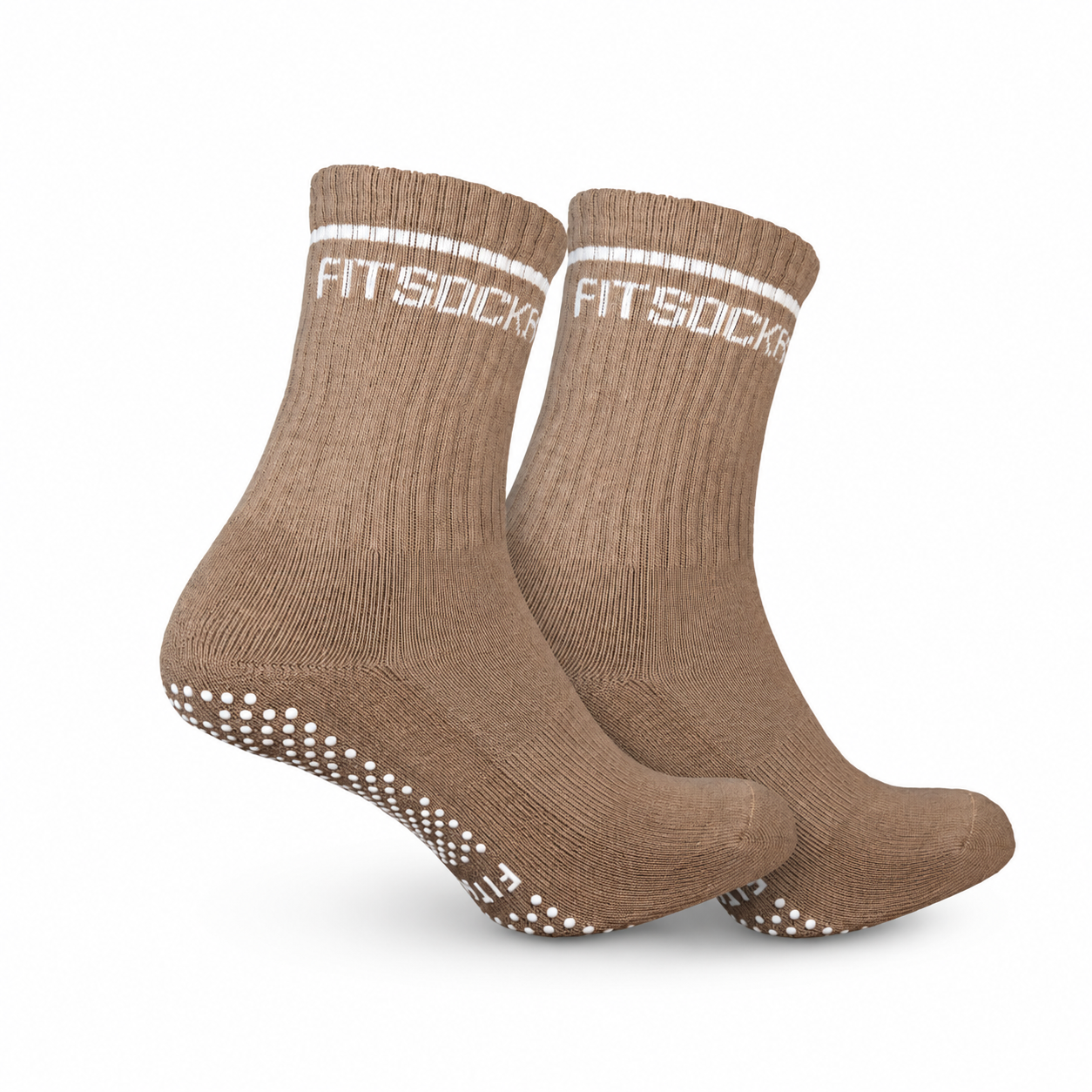 FitSockr Gripsokken Balance - Pilates - Bruin - 2 Paar