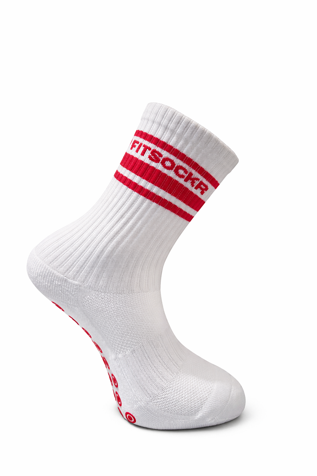 FitSockr Gripsokken Line - Wit Rood
